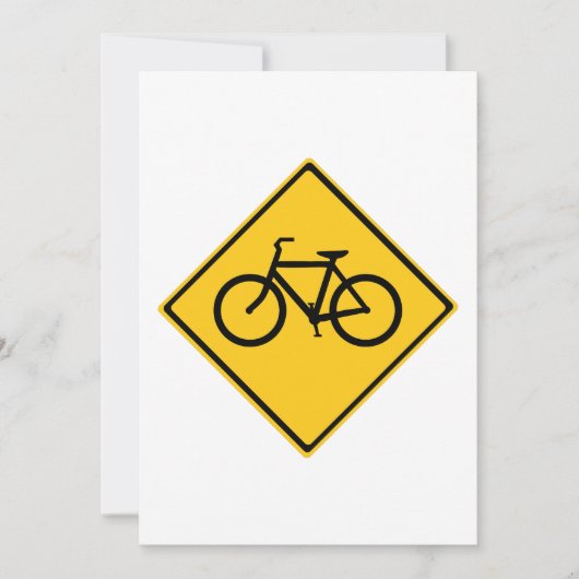 道路標識自転車 招待状 (正面)