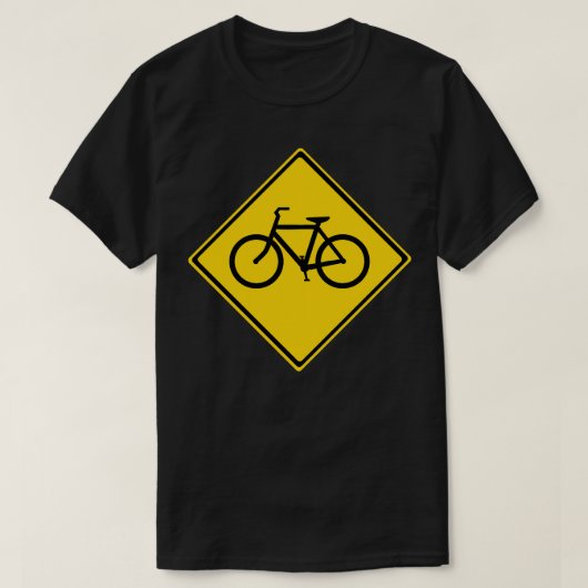 道路標識自転車 Tシャツ (デザイン正面)