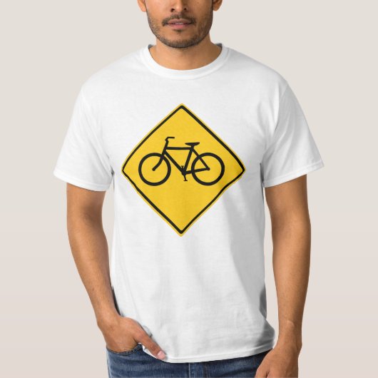 道路標識自転車 Tシャツ (正面)