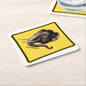 道路標識象 ペーパーコースター (アングル)