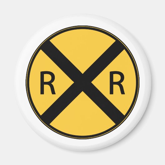 道路標識鉄道交差点 マグネット (正面)
