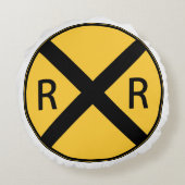 道路標識鉄道道路交差点 ラウンドクッション (裏面)