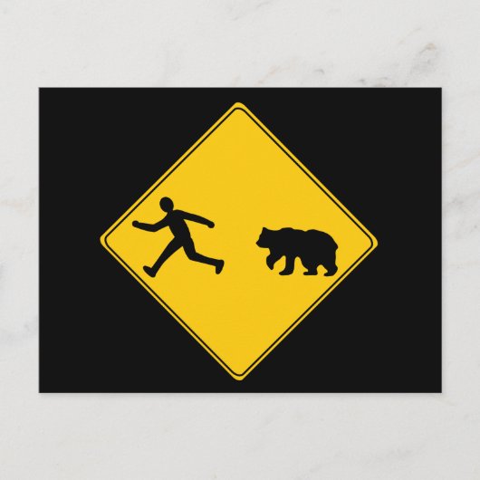 道路標識 – クマ ポストカード (正面)