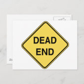 道路標識 – デッドエンド ポストカード (正面/裏面)