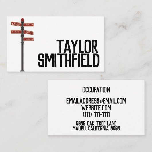 道路標識 名刺 (正面/裏面)
