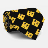 道路標識 – 牛とUFO ネクタイ (ロール)