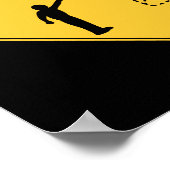 道路標識 – 牛とUFO ポスター (角)