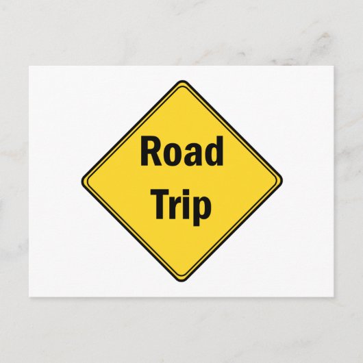 道路標識 – 道路の旅 ポストカード (正面)