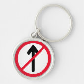 道路標識Noエントリ | Premium Keychain キーホルダー (正面)