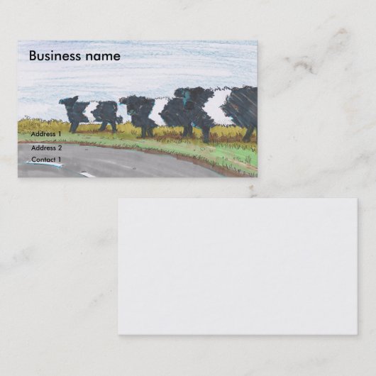 道路漫画の鋭い曲げ 名刺 (正面/裏面)