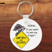 道路激怒ユーモア キーホルダー (正面)
