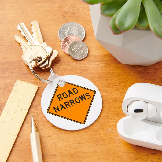 道路狭窄道路標識キーチェーン キーホルダー