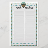 道路空白の旅行の梱包要項リスト 便箋 (裏面)