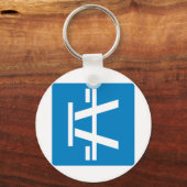 道路脇のテーブルハイウェイサイン キーホルダー (正面)