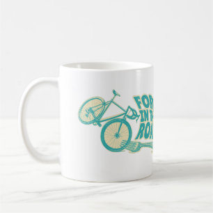 道路自転車のおもしろいフォーク コーヒーマグカップ