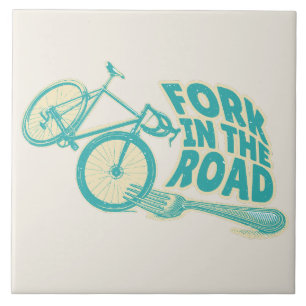 道路自転車のおもしろいフォーク タイル