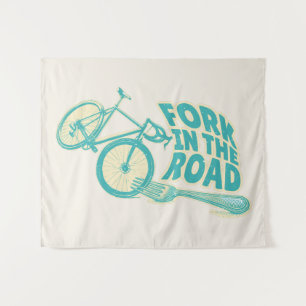 道路自転車のおもしろいフォーク タペストリー