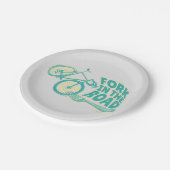 道路自転車のおもしろいフォーク ペーパープレート (アングル)