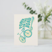 道路自転車のおもしろいフォーク ポストカード (スタンド正面)