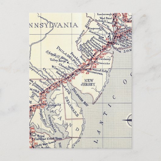 道路調査のプレートの索引 ポストカード (正面)