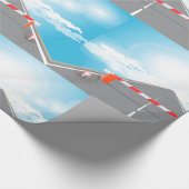 道路赤と白遮断遮断アクセス ラッピングペーパー