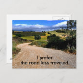 道路走行距離が少ない ポストカード (正面/裏面)