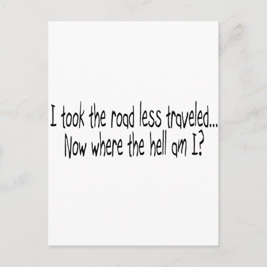 道路走行距離が少ない ポストカード (正面)