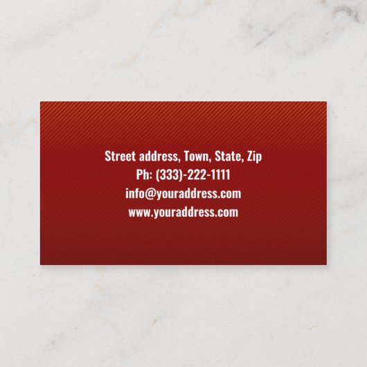 道路運送業者赤トラック 名刺 (裏面)