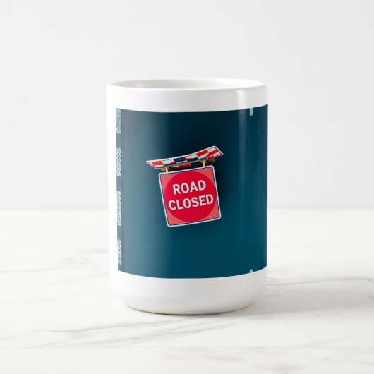 道路閉鎖標識 コーヒーマグカップ (中央)