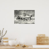 道路、冬 – 1853 ポスター (キッチン)