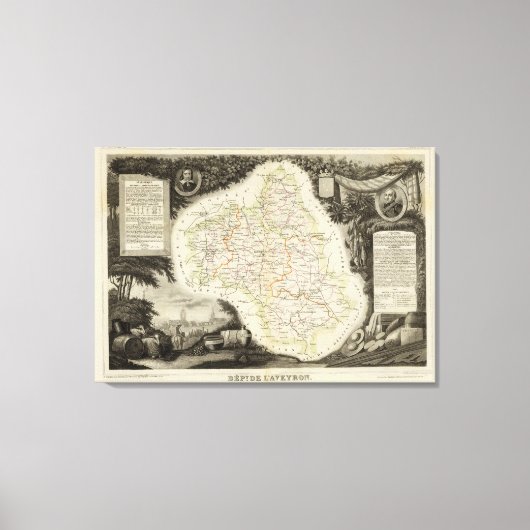 道路、町、都市 キャンバスプリント (正面)