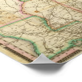 道路、運河、蒸気船の地図 ポスター (角)