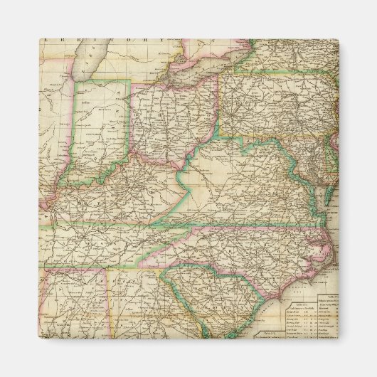 道路、運河、蒸気船の地図 マグネット (正面)