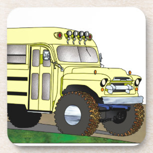 道4X4のスクールバスを離れて57シボレー コースター