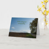 道 – 最も深い悔やみや弔慰 カード (黄色い花)