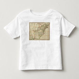 道、運河および蒸気のボートの地図 トドラーTシャツ