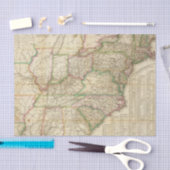 道、運河および蒸気のボートの地図 薄葉紙 (クラフト)