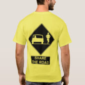 道-黒--を共有して下さい Tシャツ (裏面)