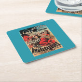 道de Champs-Elyseesのコンサートポスター スクエアペーパーコースター (アングル)