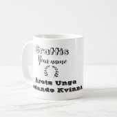 達成お祝いの成功した認識 コーヒーマグカップ (正面左)