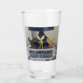 達成したゴールと夢への応援 タンブラーグラス (正面)