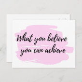 達成できる信じこと – 引用文はがき ポストカード (正面/裏面)