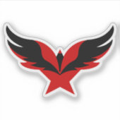 達成と自由の星鷲の鳥 シール (正面)