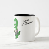 達成の恐竜 ツートーンマグカップ (正面右)