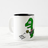 達成の恐竜 ツートーンマグカップ (正面左)