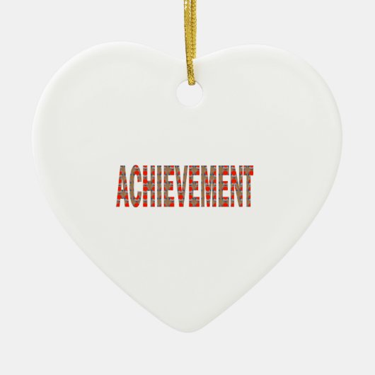 達成の成功の刺激の努力のインスピレーション セラミックオーナメント (正面)
