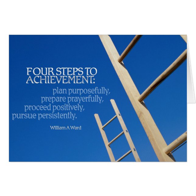 達成の挨拶のメッセージカードへのステップ (正面横)