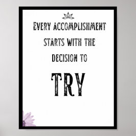 達成は必ず～するという決断から始まる ポスター