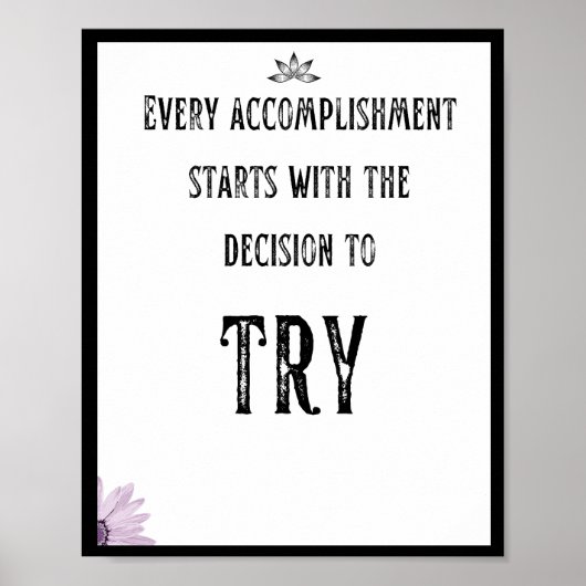 達成は必ず～するという決断から始まる ポスター (正面)