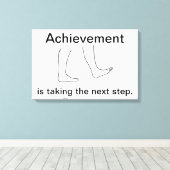 達成は次のステップを実行するキャンバス印刷 キャンバスプリント (インサイチュ (ウッドフロア))